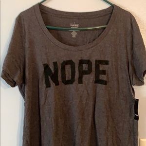 NOPE T-shirt from Torrid. New with tags